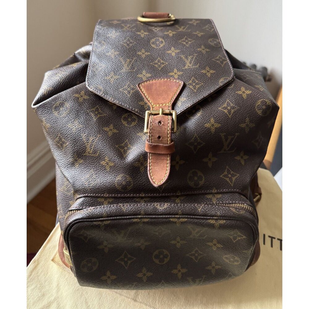 Louis Vuitton Vintage Montsouris Backpack Monogram Canvas GM